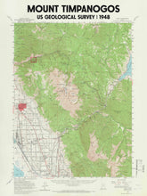 Load image into Gallery viewer, Mount Timpanogos Utah Poster | Vintage 1948 USGS Map