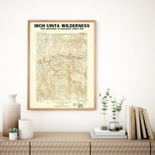 Load image into Gallery viewer, Uinta Mountains Utah Poster | Vintage 1905 USGS Map