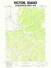 Load image into Gallery viewer, Victor Idaho 1978 USGS Topographical Map Poster