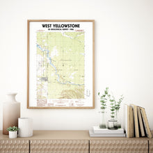 Load image into Gallery viewer, West Yellowstone 1986 USGS Map Poster