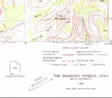 Load image into Gallery viewer, Zion National Park Poster | Vintage 1980 USGS Map