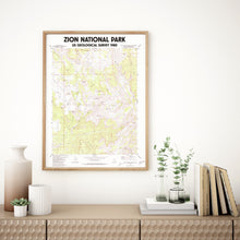Load image into Gallery viewer, Zion National Park Poster | Vintage 1980 USGS Map