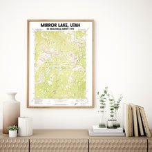 Load image into Gallery viewer, Uinta Mountains Mirror Lake USGS Map Poster