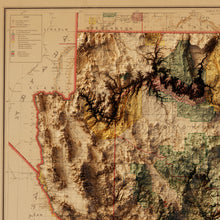 Load image into Gallery viewer, Arizona Map Poster - 3D Rendered Topographical Map