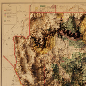 Arizona Map Poster - 3D Rendered Topographical Map