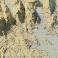 Load image into Gallery viewer, Acadia National Park Poster | Shaded Relief Rendered Map