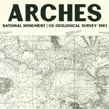Load image into Gallery viewer, Arches National Park Poster | Vintage 1961 USGS Map