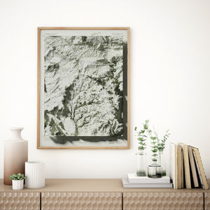 Arches National Park Map Poster - Shaded Relief Topographical Map