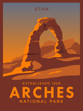 Load image into Gallery viewer, Arches National Park | Vintage Inspired Travel Poster