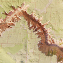 Load image into Gallery viewer, Black Canyon Of The Gunnison Poster | Shaded Relief Topographical Map