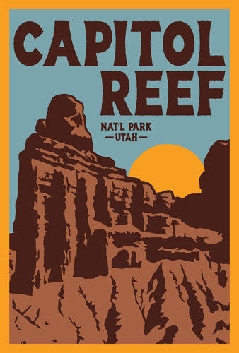 Capitol Reef National Park Postcard | Chimney Rock