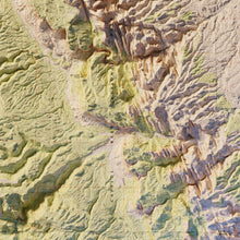 Load image into Gallery viewer, Capitol Reef National Park Map Poster - Shaded Relief Topographical Map
