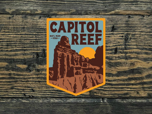 Capitol Reef National Park Sticker | Chimney Rock