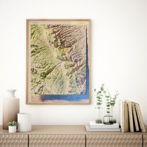 Capitol Reef National Park Map Poster - Shaded Relief Topographical Map