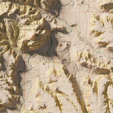 Load image into Gallery viewer, Devils Tower Wyoming | Shaded Relief Topographic Map