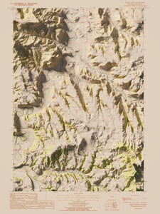 Devils Tower Wyoming | Shaded Relief Topographic Map