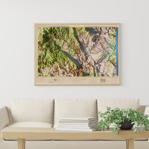 Grand Staircase Escalante Map Poster - Shaded Relief Topographical Map