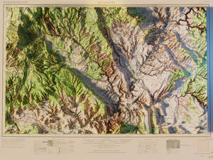 Grand Staircase Escalante Map Poster - Shaded Relief Topographical Map