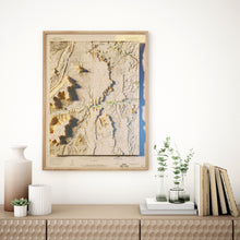 Load image into Gallery viewer, Factory Butte Utah Map Poster - Shaded Relief Topographical Map