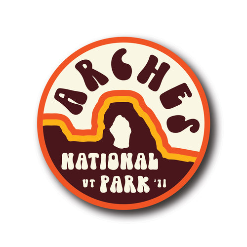 Funky Arches National Park  | Delicate Arch Utah | National Park Sticker