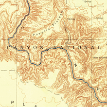 Load image into Gallery viewer, Grand Canyon National Park Vintage 1886 USGS Map | National Park Poster