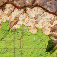 Load image into Gallery viewer, Grand Canyon National Park Map Poster - Shaded Relief Topographical Map