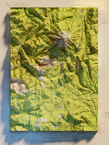 Mount Hood Oregon Map Poster - Shaded Relief Topographical Map