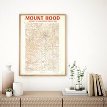 Load image into Gallery viewer, Mount Hood Oregon Vintage USGS Map Poster
