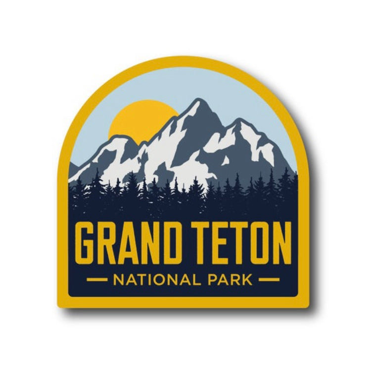 Grand Teton National Park Retro Vinyl Sticker