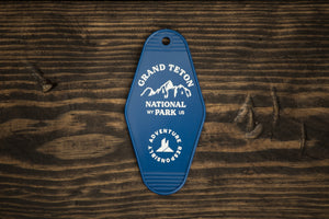Grand Teton National Park Retro Hotel Key Tag