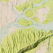 Load image into Gallery viewer, Island Park Idaho Shaded Rendered Topographical Map