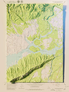 Island Park Idaho Shaded Rendered Topographical Map