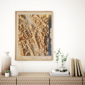 Jackson Hole Wyoming Poster | Shaded Relief Topographical Map