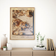 Load image into Gallery viewer, Joshua Tree National Park Map Poster - Shaded Relief Topographical Map