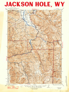 Jackson Hole Wyoming USGS Map Poster