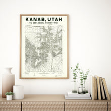 Load image into Gallery viewer, Kanab Utah Poster | Vintage 1954 USGS Map