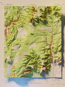 Kanab Utah | Shaded Relief Topographic Map