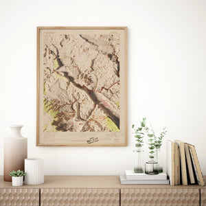 Moab Utah 1959 Poster | Shaded Relief Topographic Map