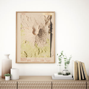Mount St. Helens Map Poster - Shaded Relief Topographical Map