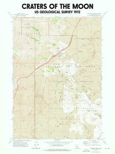 Craters Of The Moon Idaho USGS Topographic Map Poster