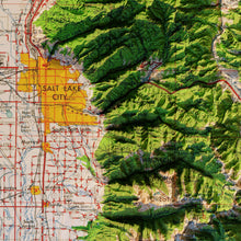 Load image into Gallery viewer, Salt Lake City | Wasatch Mountains Map Poster - 3D Rendered Topographical Map
