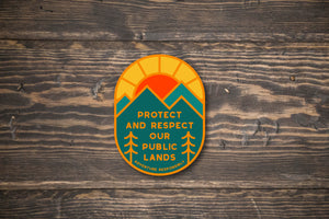 Protect and Respect Our Public Lands Conservation Vinyl Sticker