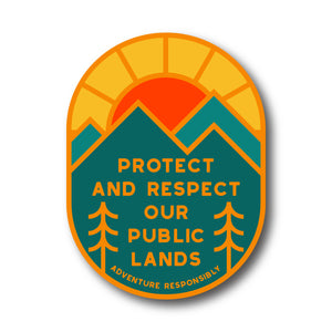 Protect and Respect Our Public Lands Conservation Vinyl Sticker