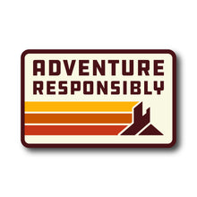 Load image into Gallery viewer, Adventure Responsibly Retro Lines Logo Sticker