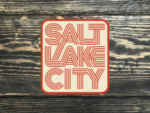 Salt Lake City Utah Retro Sticker