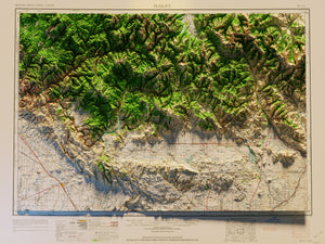 Sawtooth Mountains Idaho Map Poster - 3D Rendered Topographical Map