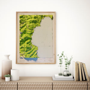 Lake Tahoe California Map Poster - Shaded Relief Topographical Map Poster