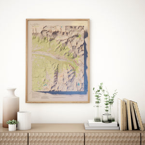 Telluride Colorado Poster | Shaded Relief Topographical Map