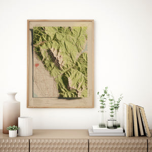 Mount Timpanogos Utah | Shaded Relief Topographic Map