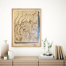 Load image into Gallery viewer, Uinta Mountains Utah Map Poster - Shaded Relief Topographical Map